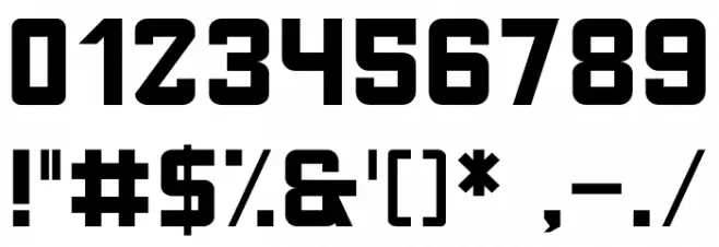 THE CHAMP Font OTHER CHARS