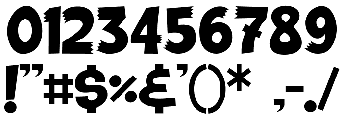 THE CREEPY HUNTER Font OTHER CHARS