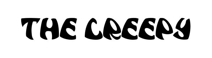 THE CREEPY  Frei Schriftart Herunterladen