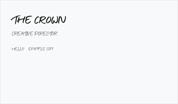 THE CROWN Business Card