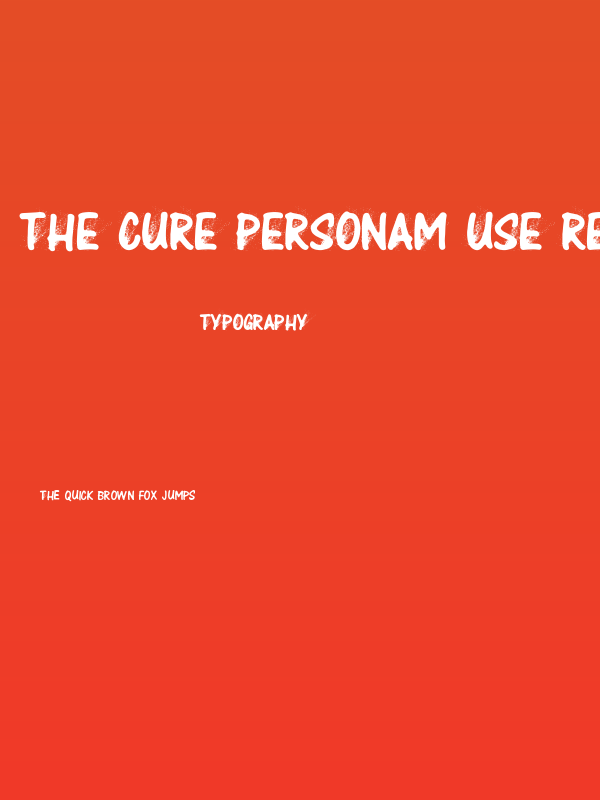 THE CURE Personam Use Regular Poster