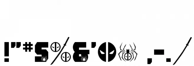 THE DESPICABLE DEADPOOL フォント その他の文字