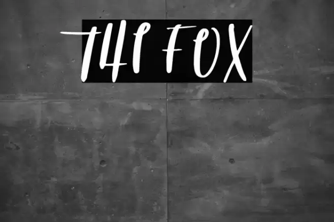 THE FOX फ़ॉन्ट examples