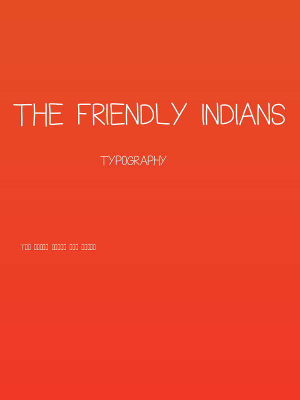 THE FRIENDLY INDIANS Poster