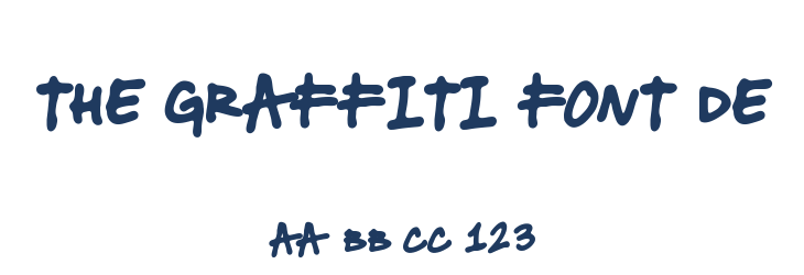 THE GRAFFITI FONT DE Font Preview