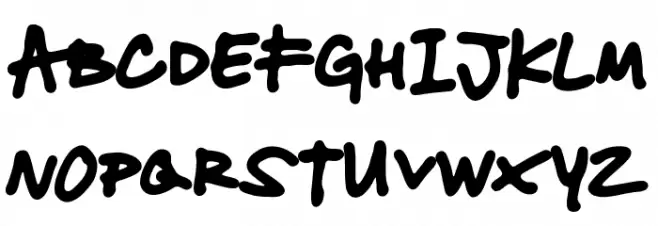 THE GRAFFITI FONT DE Font UPPERCASE