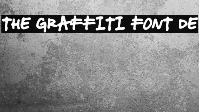 THE GRAFFITI FONT DE Font examples