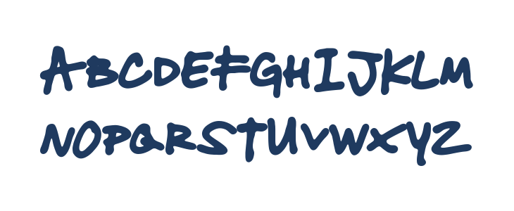 THE GRAFFITI FONT DE Lowercase