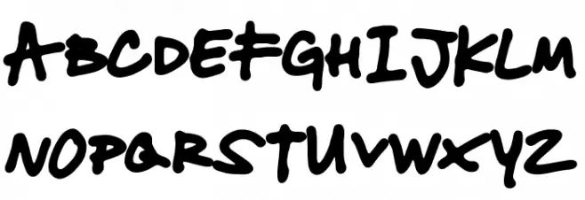 THE GRAFFITI FONT DE Font LOWERCASE