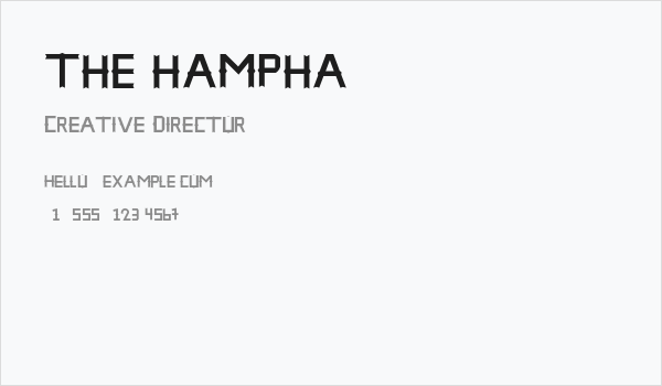 THE HAMPHA Business Card