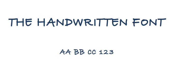 THE HANDWRITTEN FONT Font Preview