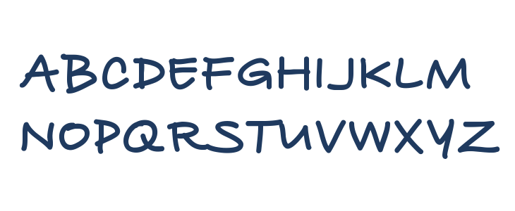 THE HANDWRITTEN FONT Uppercase