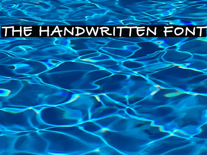 THE HANDWRITTEN FONT Example 2