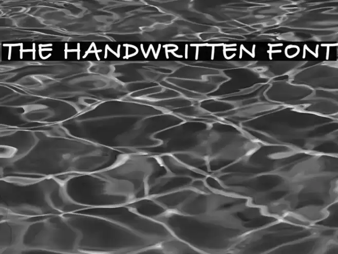 THE HANDWRITTEN FONT Fuentes examples