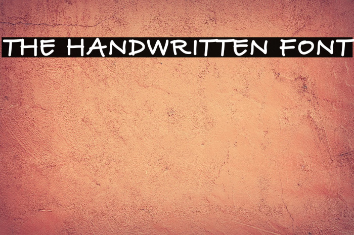 THE HANDWRITTEN FONT Example 3