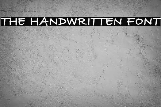 THE HANDWRITTEN FONT Fuentes examples