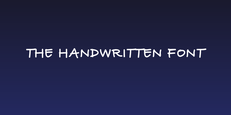 THE HANDWRITTEN FONT Social Header