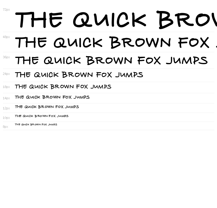 THE HANDWRITTEN FONT Waterfall