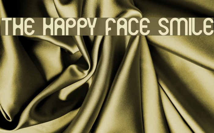 THE HAPPY FACE SMILE Font examples
