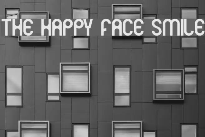 THE HAPPY FACE SMILE Font examples