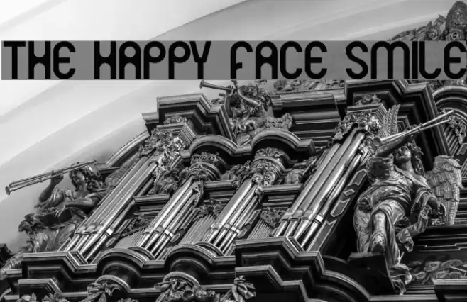 THE HAPPY FACE SMILE Font examples