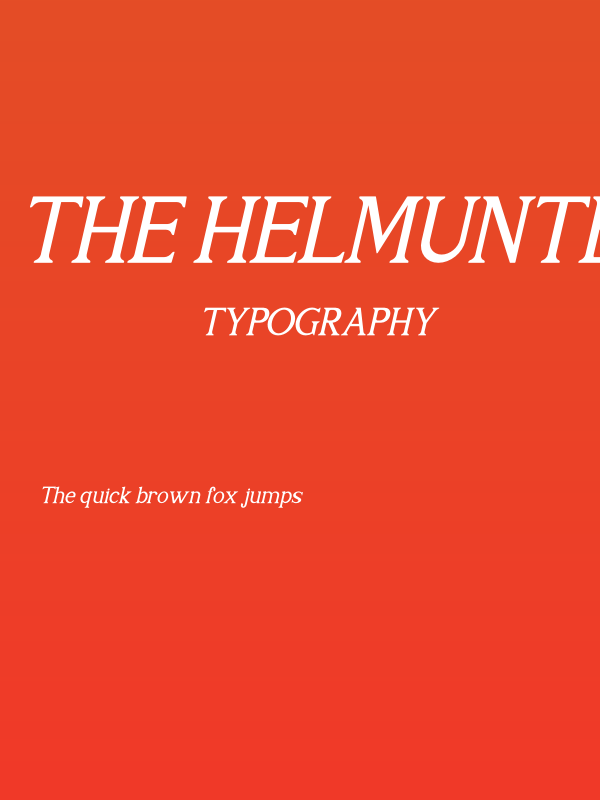 THE HELMUNTE Italic Poster