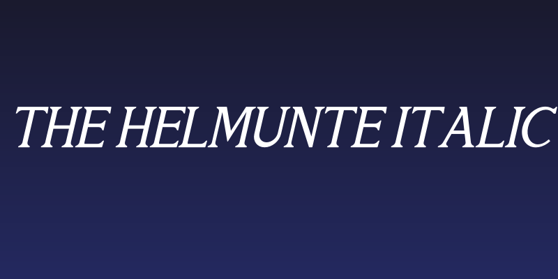 THE HELMUNTE Italic Social Header