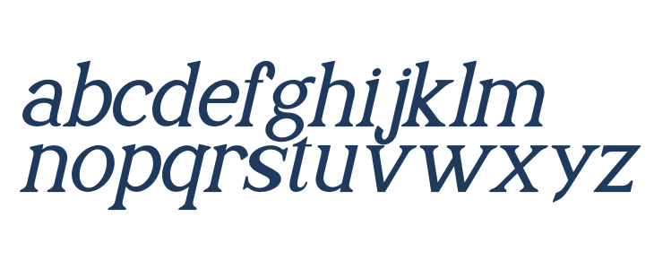 THE HELMUNTE Italic Lowercase