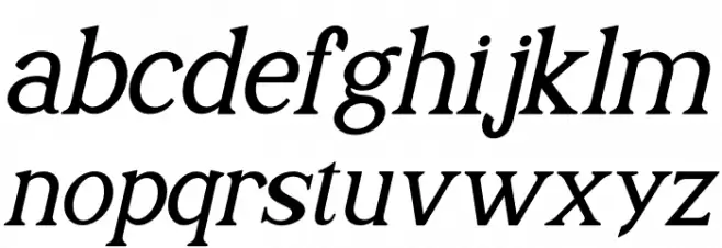 THE HELMUNTE Italic फ़ॉन्ट लोअरकेस