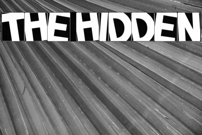 THE HIDDEN Font examples