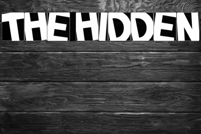 THE HIDDEN Font examples
