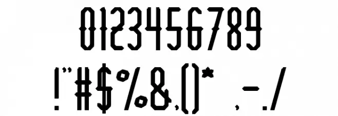 THE INNOCENT ARMY Font OTHER CHARS