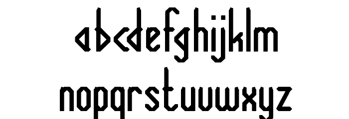 THE INNOCENT ARMY Font LOWERCASE