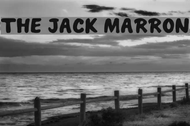 THE JACK MARRON Font examples