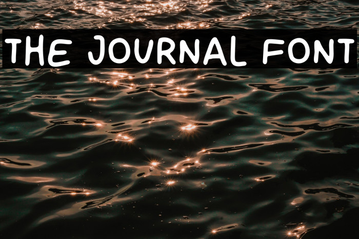 THE JOURNAL FONT Example 1
