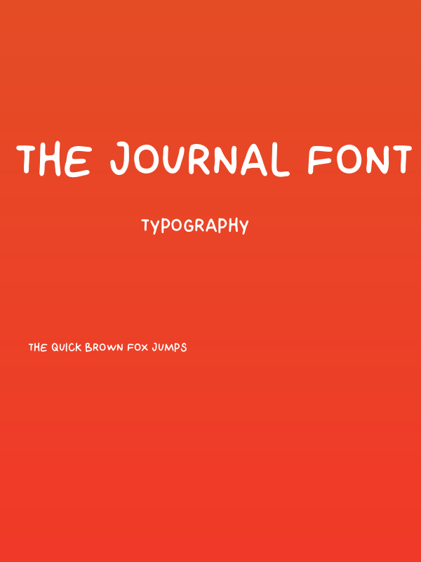 THE JOURNAL FONT Poster