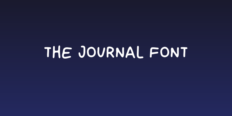 THE JOURNAL FONT Social Header