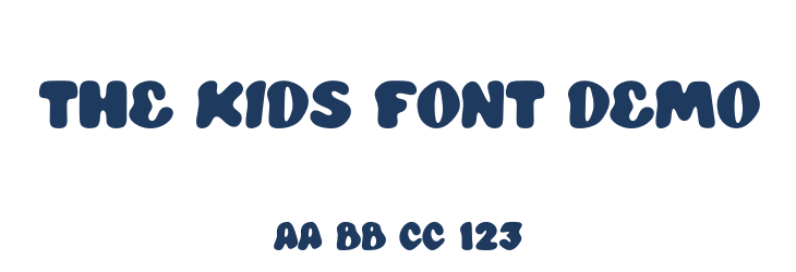 THE KIDS FONT DEMO Font Preview
