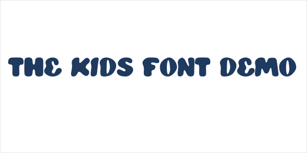 THE KIDS FONT DEMO Logo