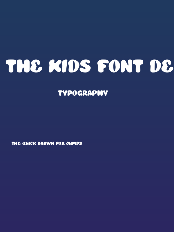 THE KIDS FONT DEMO Poster