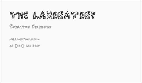 THE LABORATORY Business Card
