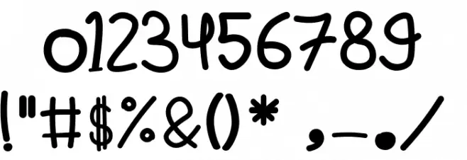 THE LAZY FOG Font OTHER CHARS