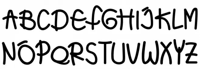 THE LAZY FOG Schriftart Groß