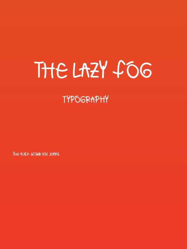 THE LAZY FOG Poster