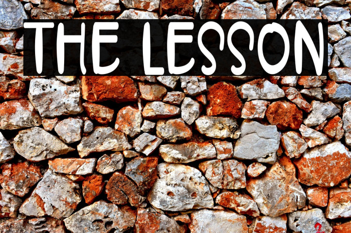 THE LESSON Example 1