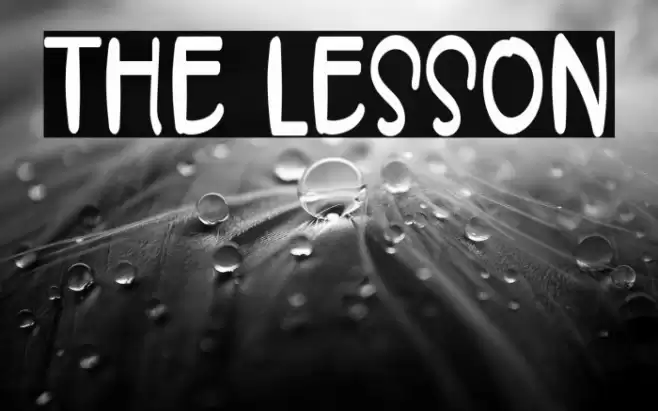 THE LESSON Font examples