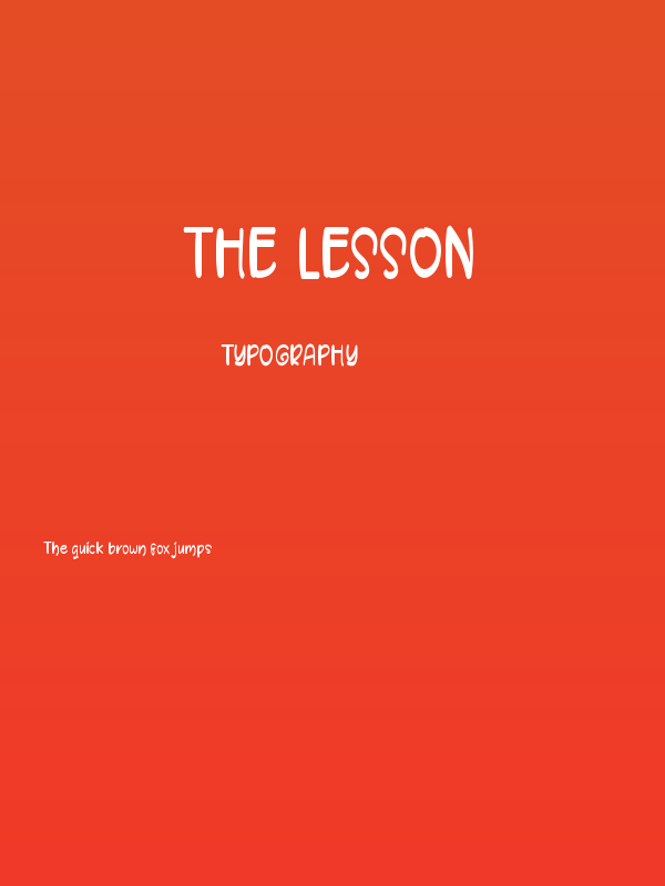 THE LESSON Poster