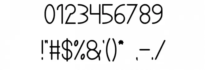 THE LUCKY MAN Font OTHER CHARS