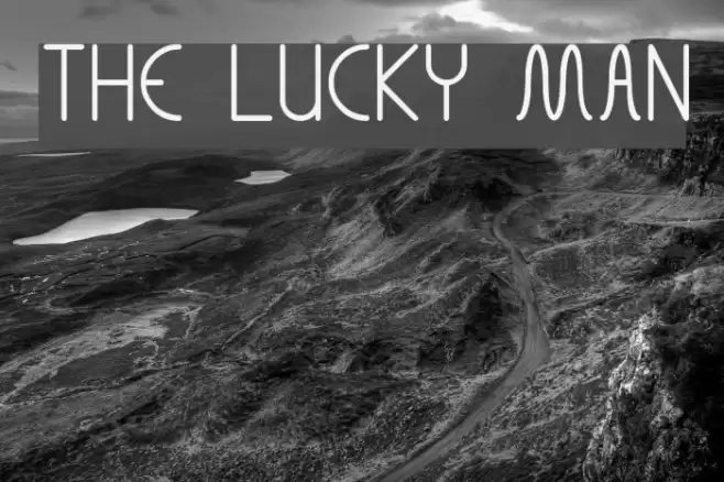 THE LUCKY MAN Font examples