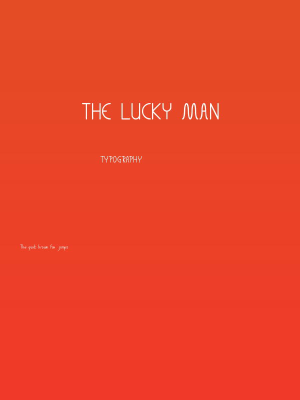 THE LUCKY MAN Poster